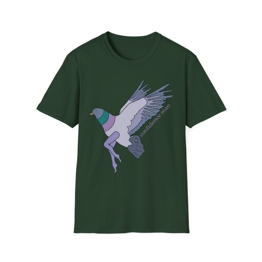 Confidence Man Pigeon Unisex Softstyle T-Shirt
