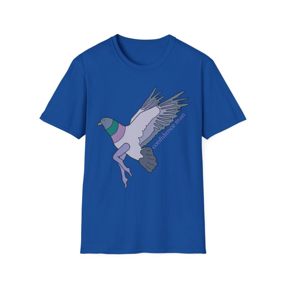 Confidence Man Pigeon Unisex Softstyle T-Shirt